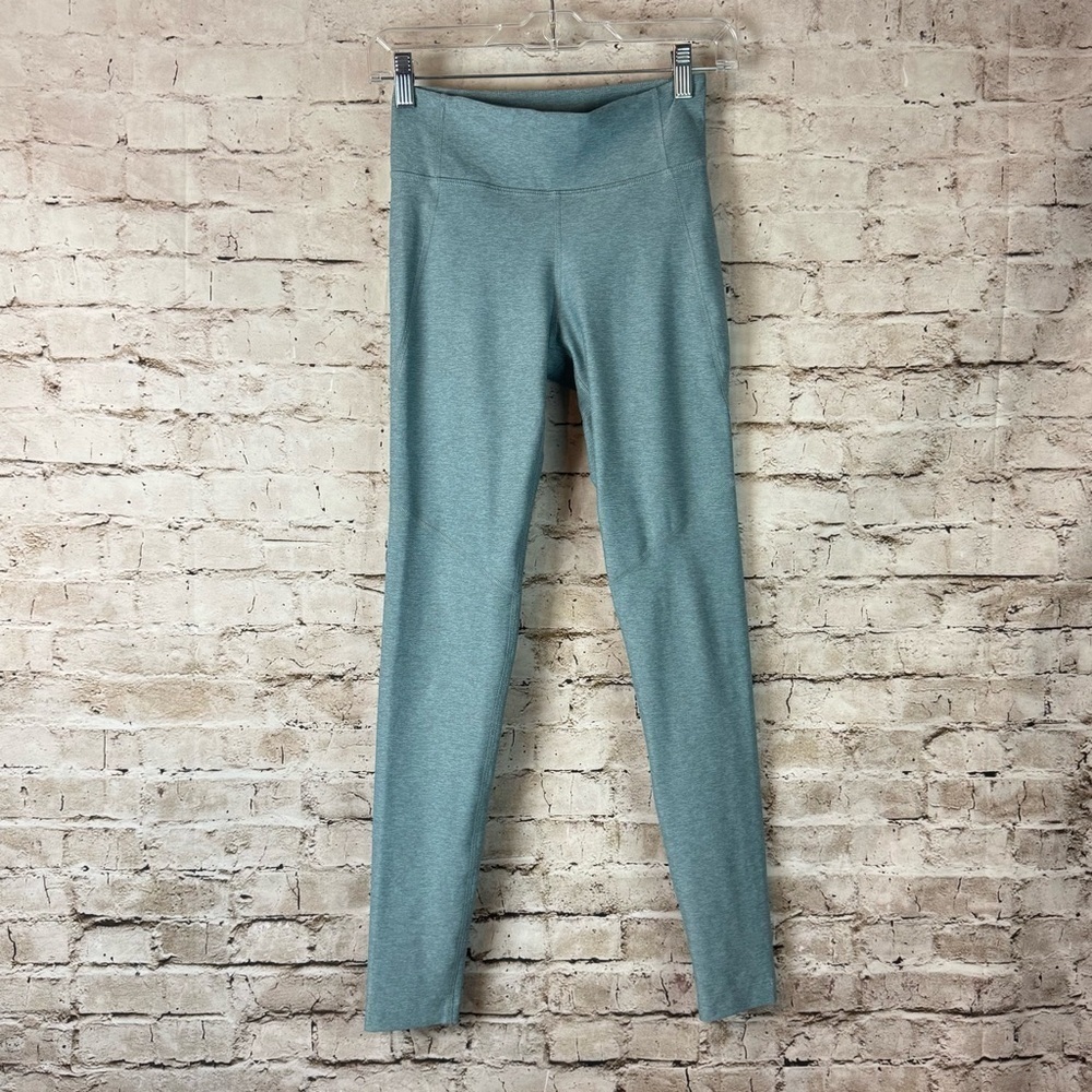 Outdoor Voices Women's Small Teal Green Mid Rise Leggings Stretch Athletic Gym S